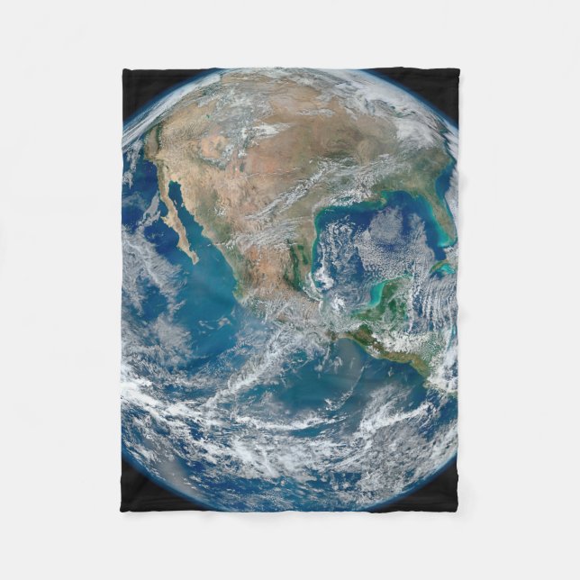 Couverture Polaire Terre Pleine Montrant L'Amérique Du Nord Et Le Mex (Devant)