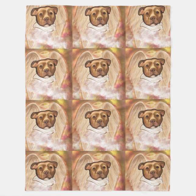 COUVERTURE POLAIRE TERRIER AMÉRICAIN DU STAFFORDSHIRE (Devant)