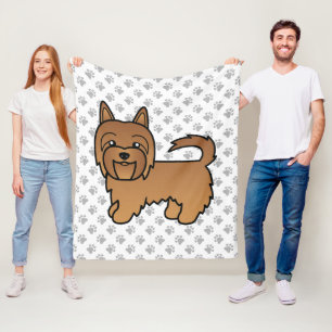 Couverture Polaire Terrier Australien Rouge Chien de Dessin Animé Mig