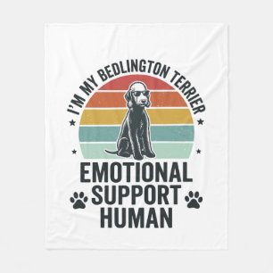 Couverture Polaire Terrier de Bedlington Soutien Émotionnel Humain Vi