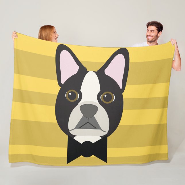 Couverture Polaire Terrier de Boston (En situation)