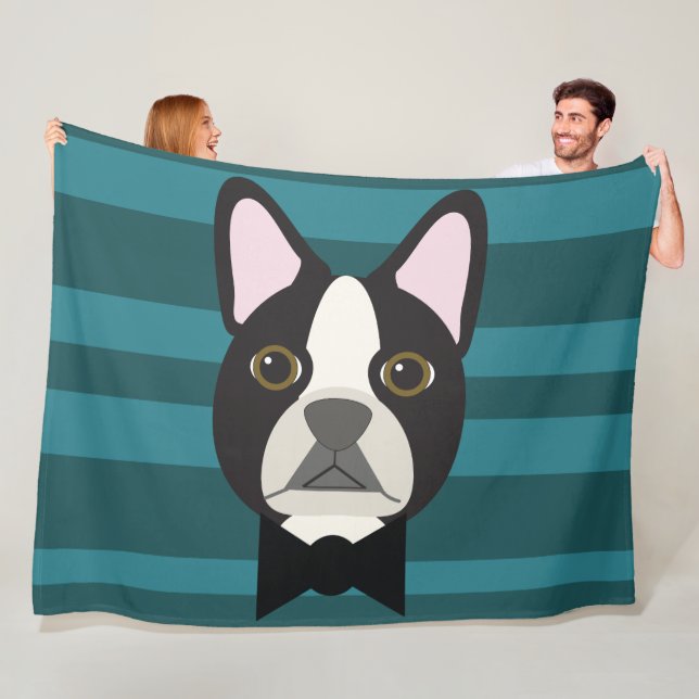 Couverture Polaire Terrier de Boston (En situation)