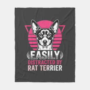 Couverture Polaire Térrier Rattus Facilement Distrait Chien Rétro