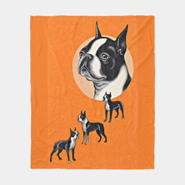 Couverture Polaire terriers de Boston (Devant)