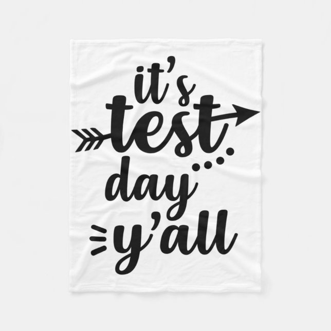 Couverture Polaire Test Day C'est Test Day Yall Exam Teacher (Devant)