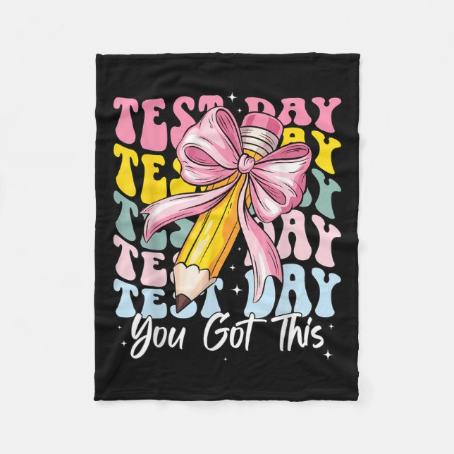 Couverture Polaire Test Day Rock The Test Motivational Teacher You Go (Devant)