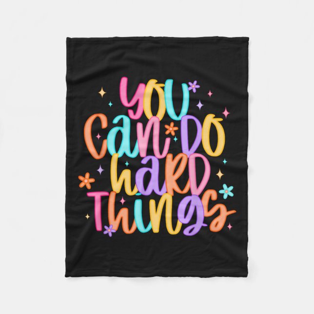 Couverture Polaire Test Day You Can Do Hard Things Teacher Testing Da (Devant)