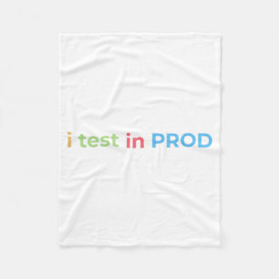Couverture Polaire Test en prod codage humour drôle blague ingénieur