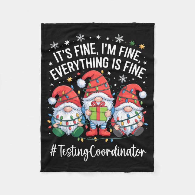 Couverture Polaire Testing Coordinator Gnome Everything Is Fine Funny (Devant)