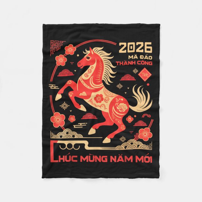 Couverture Polaire Tet 2026 Year Of The Horse Vietnamese Lunar New Ye (Devant)