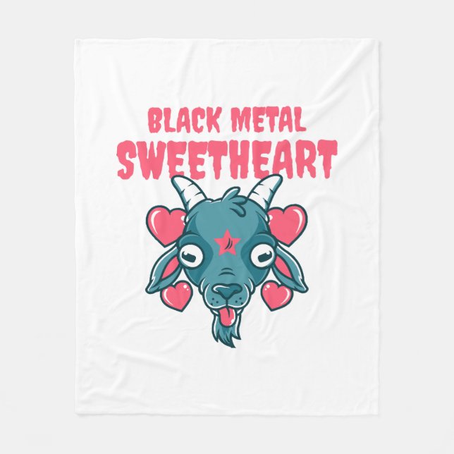 Couverture Polaire tête de chèvre mignonne baphomet (Devant)