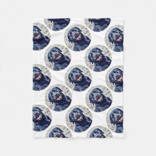 Couverture Polaire Tête de laboratoire noire (Devant)
