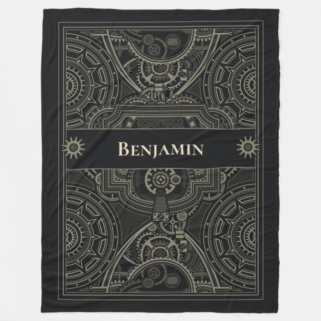 Couverture Polaire Tête d'oreille Ornate Steampunk (Devant)