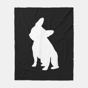 Couverture Polaire Tête Tilt Vêtement Frenchie Tête Bulldog Lover Cad