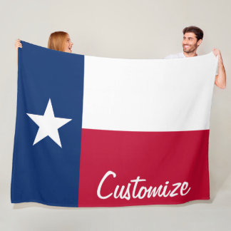 Couverture Polaire Texas Drapeau personnalisé Texte personnalisé Texa