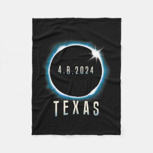 Couverture Polaire Texas Total Solar Eclipse 2024 Bleu Avril 8 Hommes