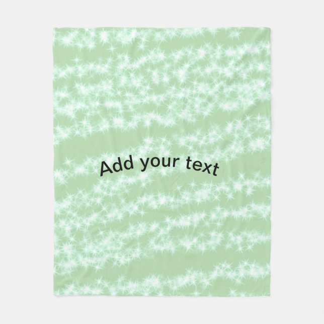 Couverture Polaire texte de nom de scintillement de paillettes pastel (Devant)