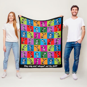 Couverture Polaire Texte personnalisé Whippet Wonderland Cosy