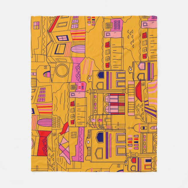 Couverture Polaire Textile mexicain Design Motif sans couture (Devant)