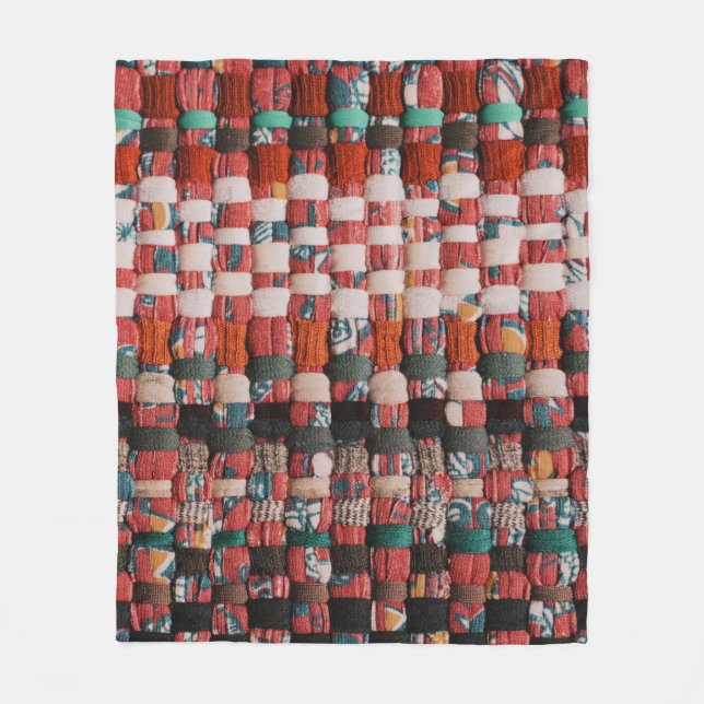 COUVERTURE POLAIRE TEXTILE VERT ROUGE ET BLEU (Devant)