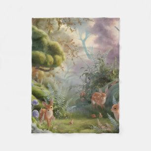 Couverture Polaire Textiles forestiers enchantés