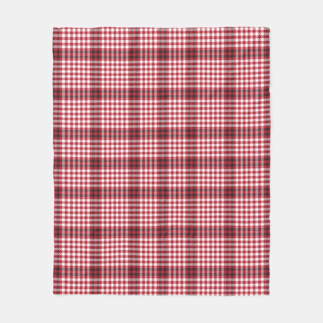 Couverture Polaire Texture À damiers Tartan rouge (Devant)