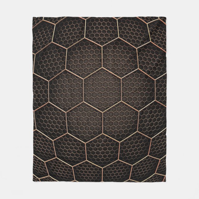 Couverture Polaire texture Arrière - plan grille hexagonale d (Devant)