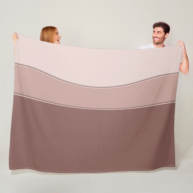 Couverture Polaire Texture beige dynamique géométrique abstraite (En situation)