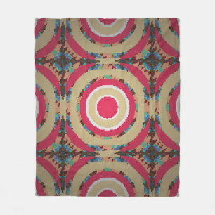 Couverture Polaire Texture beige, rose et bleue. ornement Abstrait. H