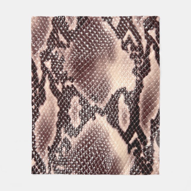 Couverture Polaire texture Brown en cuir de serpent (Devant)