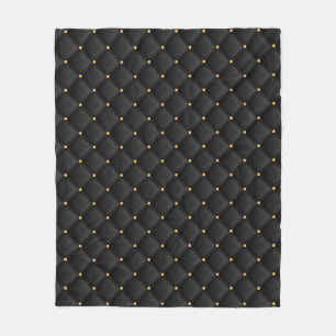 Couverture Polaire texture carré noire mate Abstraite