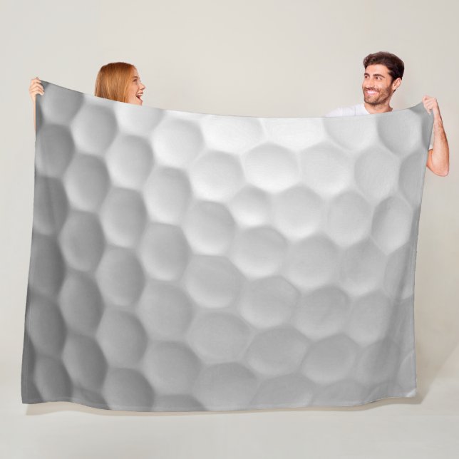 Couverture Polaire Texture de balle de golf blanche gaufree (En situation)