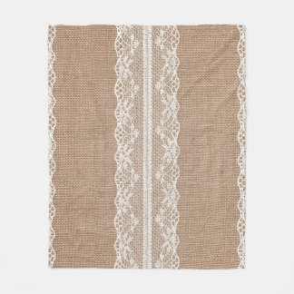 Couverture Polaire Texture de dentelle blanche Brown