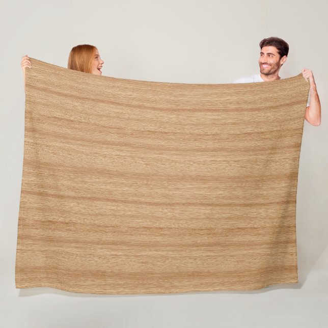 Couverture Polaire Texture de grain de bois chaud avec un flux nature (En situation)