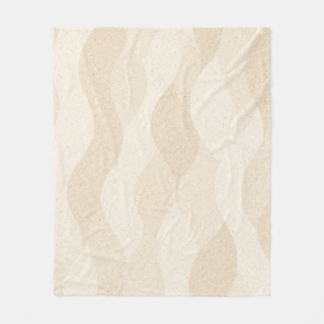 Couverture Polaire Texture de grain minimale, motif neutre et doux (Devant)