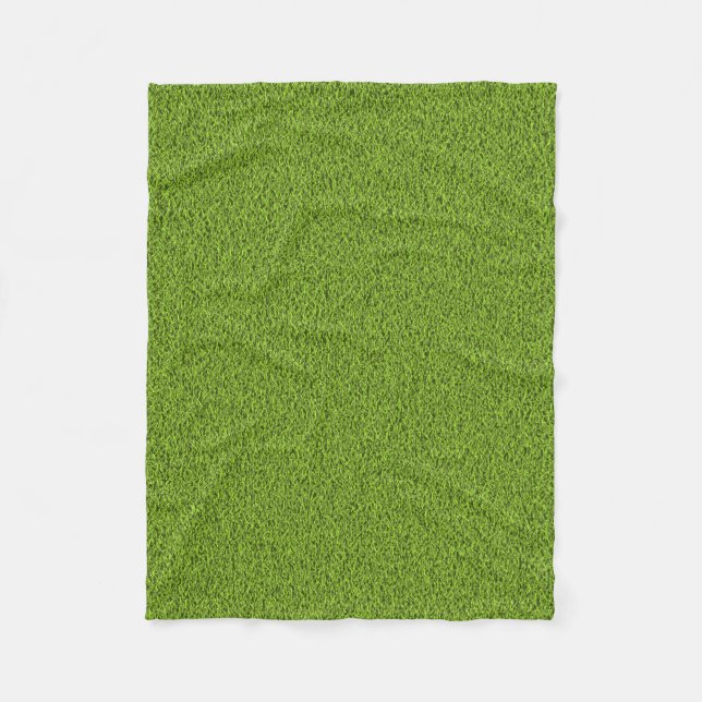 Couverture Polaire Texture d'herbe verte (Devant)