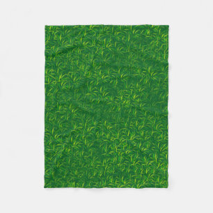 Couverture Polaire Texture d'herbe verte