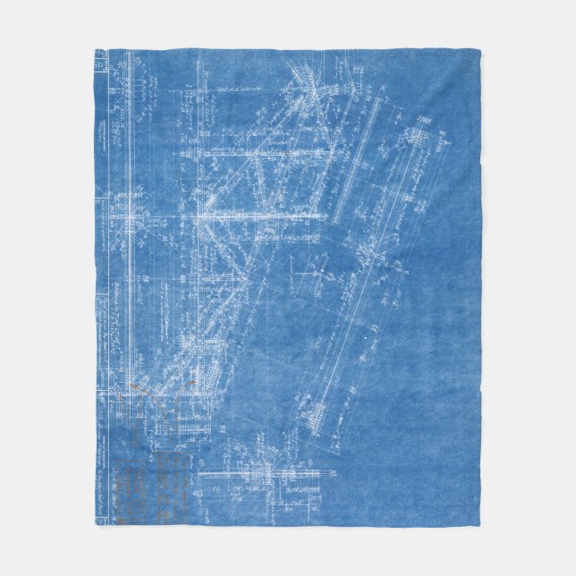 Couverture Polaire texture du plan architecture motif construction bl (Devant)