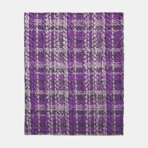 Couverture Polaire Texture du tissu de tartan violet utile comme supp