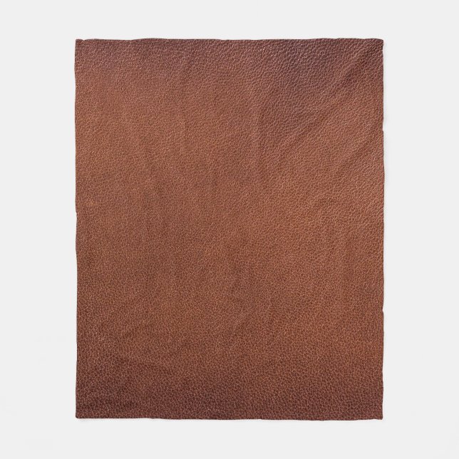 Couverture Polaire texture en cuir Brown (Devant)
