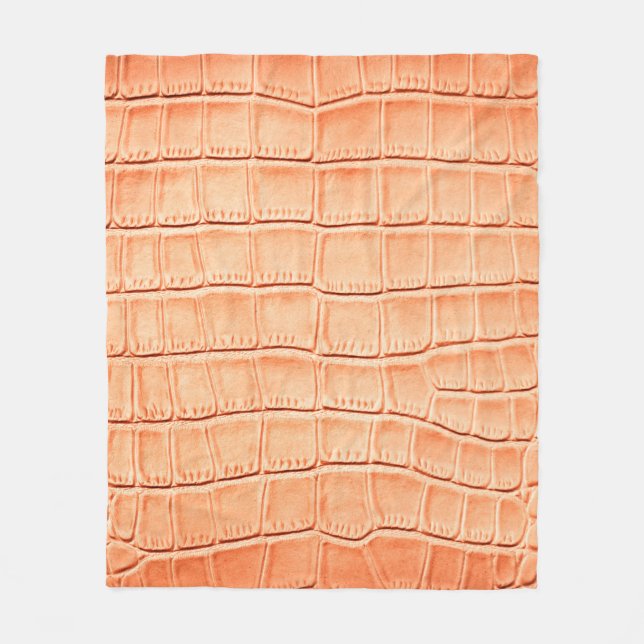 Couverture Polaire Texture en cuir de crocodile brun clair (Devant)