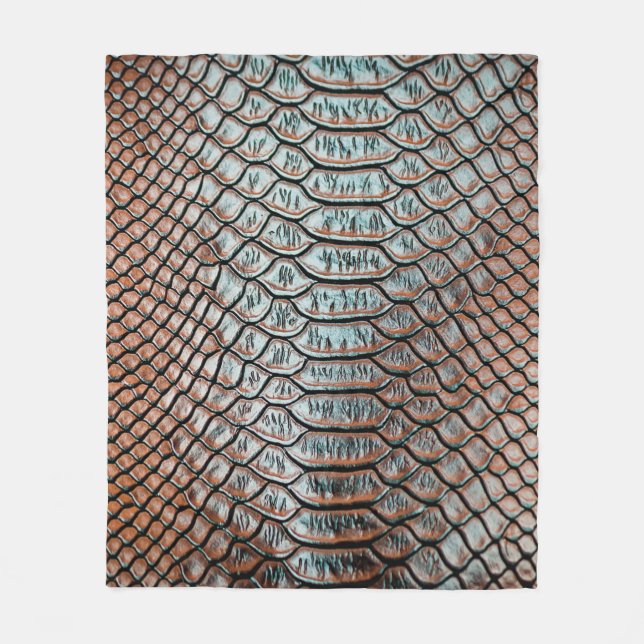 Couverture Polaire texture en cuir de peau texture de fond, crocodile (Devant)