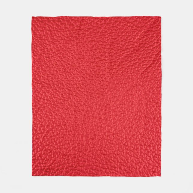 Couverture Polaire Texture en cuir rouge (Devant)