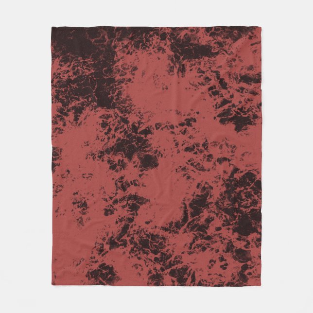 Couverture Polaire Texture en marbre rouge en terre cuite (Devant)