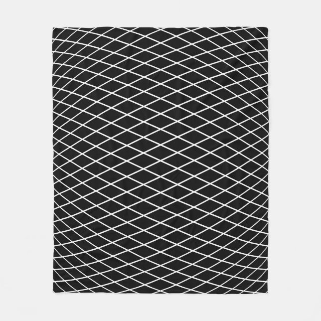 Couverture Polaire Texture géométrique en treillis de diamant. (Devant)