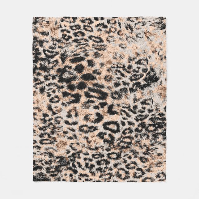 Couverture Polaire Texture léopard, motif poster de animal léopard (Devant)