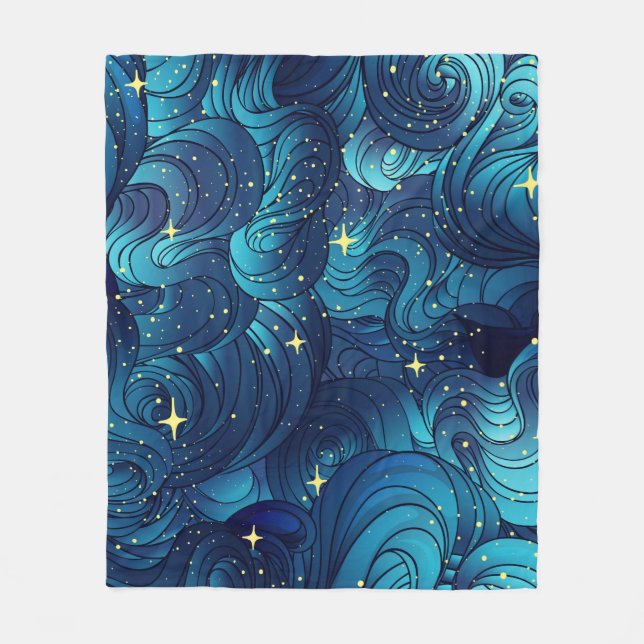 Couverture Polaire Texture naturelle. Orne de gribouillis à la main (Devant)