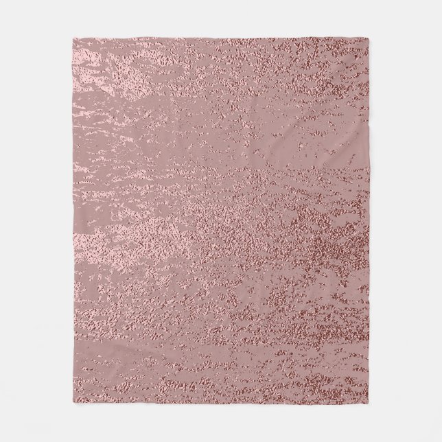 Couverture Polaire Texture or métallique, quartz rose. (Devant)