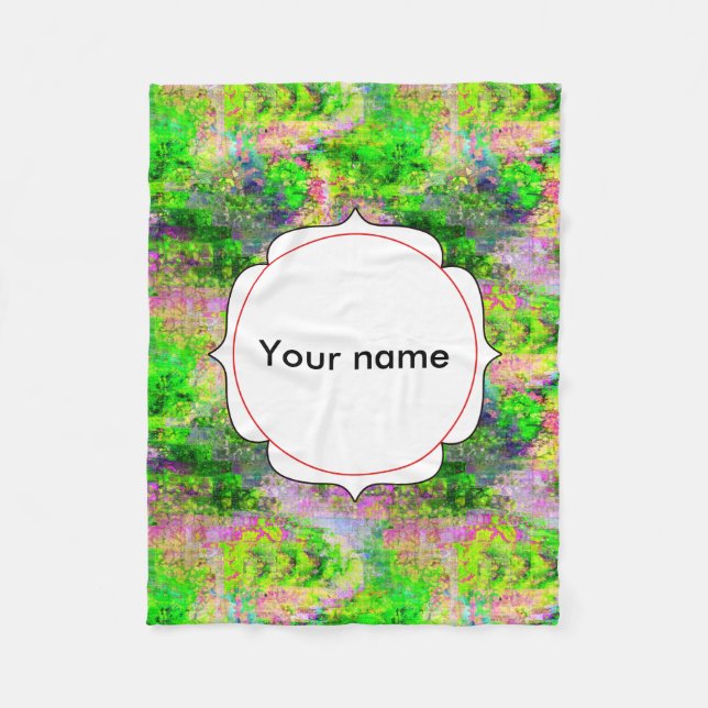 Couverture Polaire Texture pourpre verte (Devant)