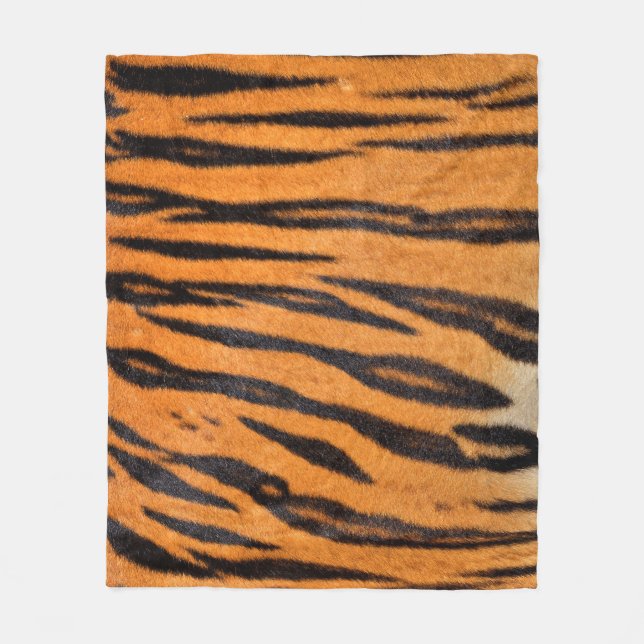 Couverture Polaire Texture réaliste de la peau du tigre. (Devant)